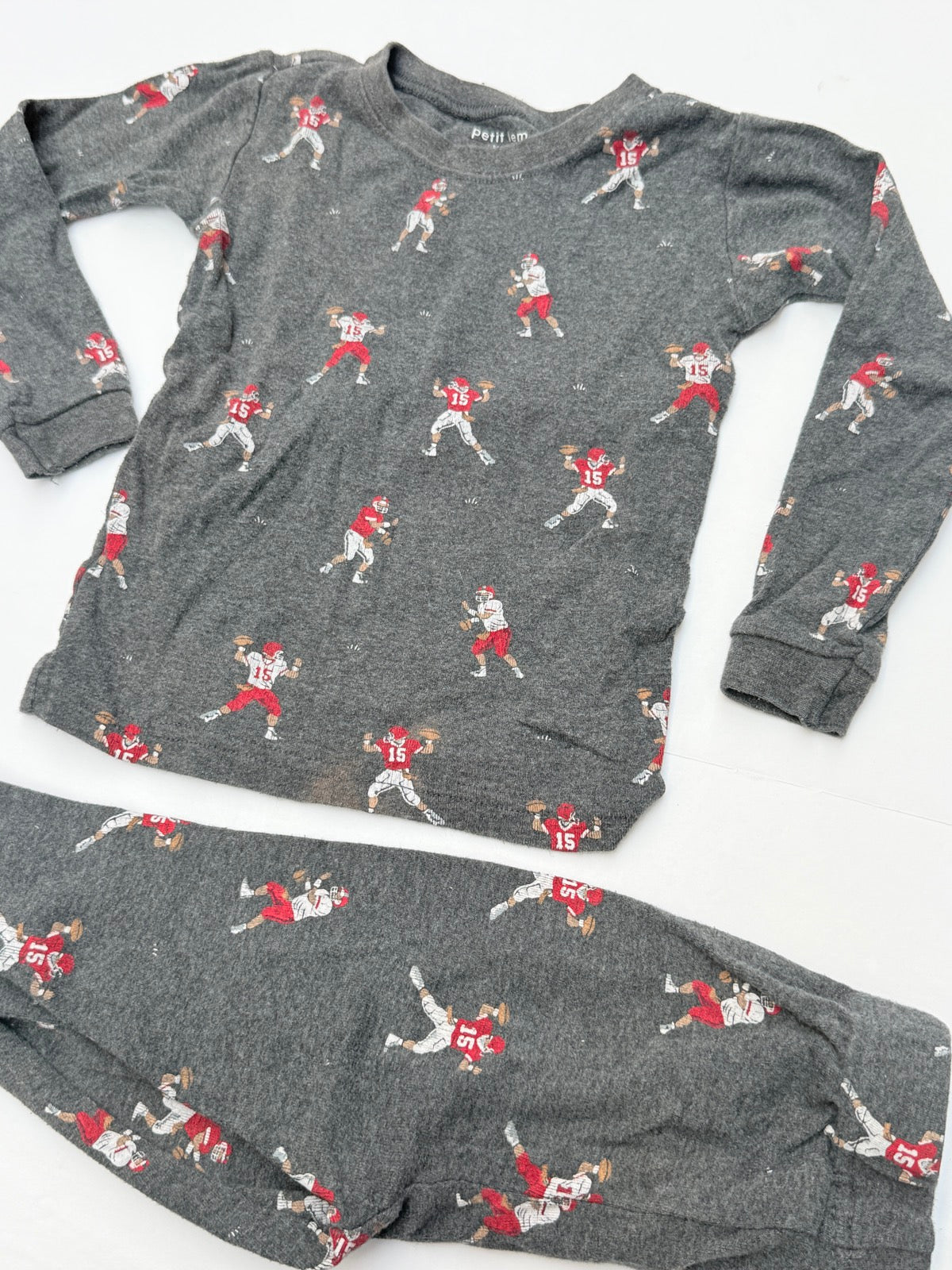 Petit Lem Football Pajama Set Size 3
