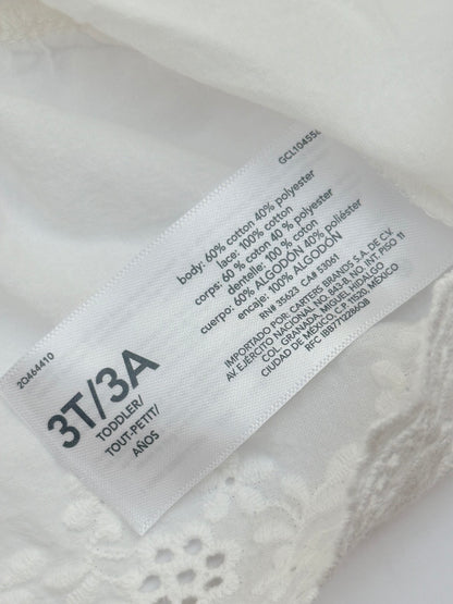 OshKosh B'gosh White Lace Peplum Top 3T