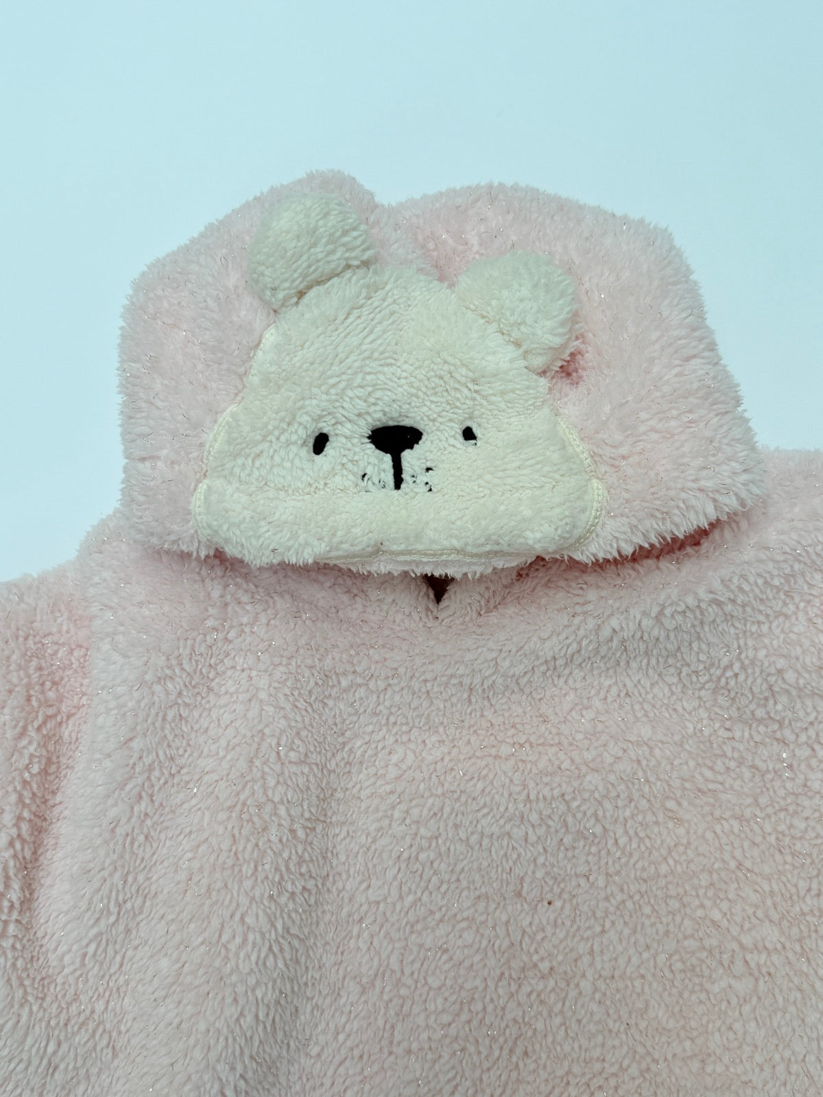 BIG & COZY Deux par Deux Pink Bear Sherpa Hoodie Cuddle Hoodie Siz 3-5Y