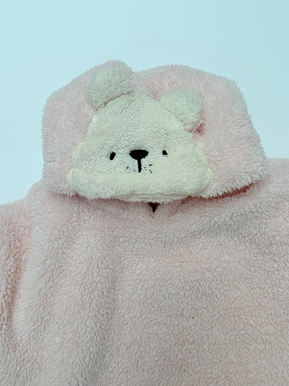 BIG & COZY Deux par Deux Pink Bear Sherpa Hoodie Cuddle Hoodie Siz 3-5Y