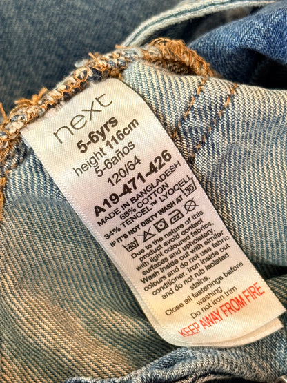 Next Denim Bib Overalls 5-6yrs