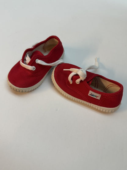 Javer Red Canvas Sneakers Size 22