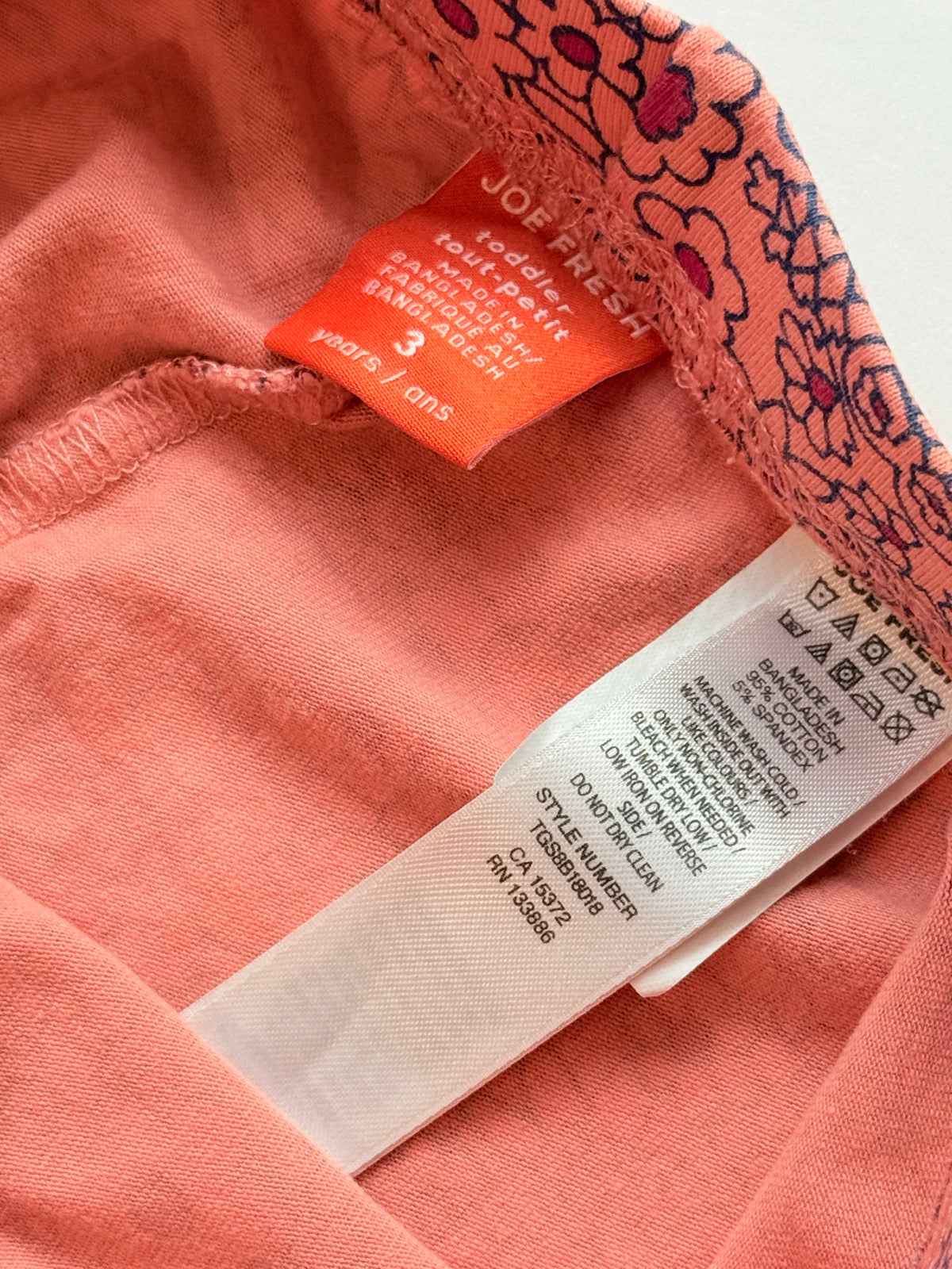Joe Fresh Floral Pink Leggings 3T