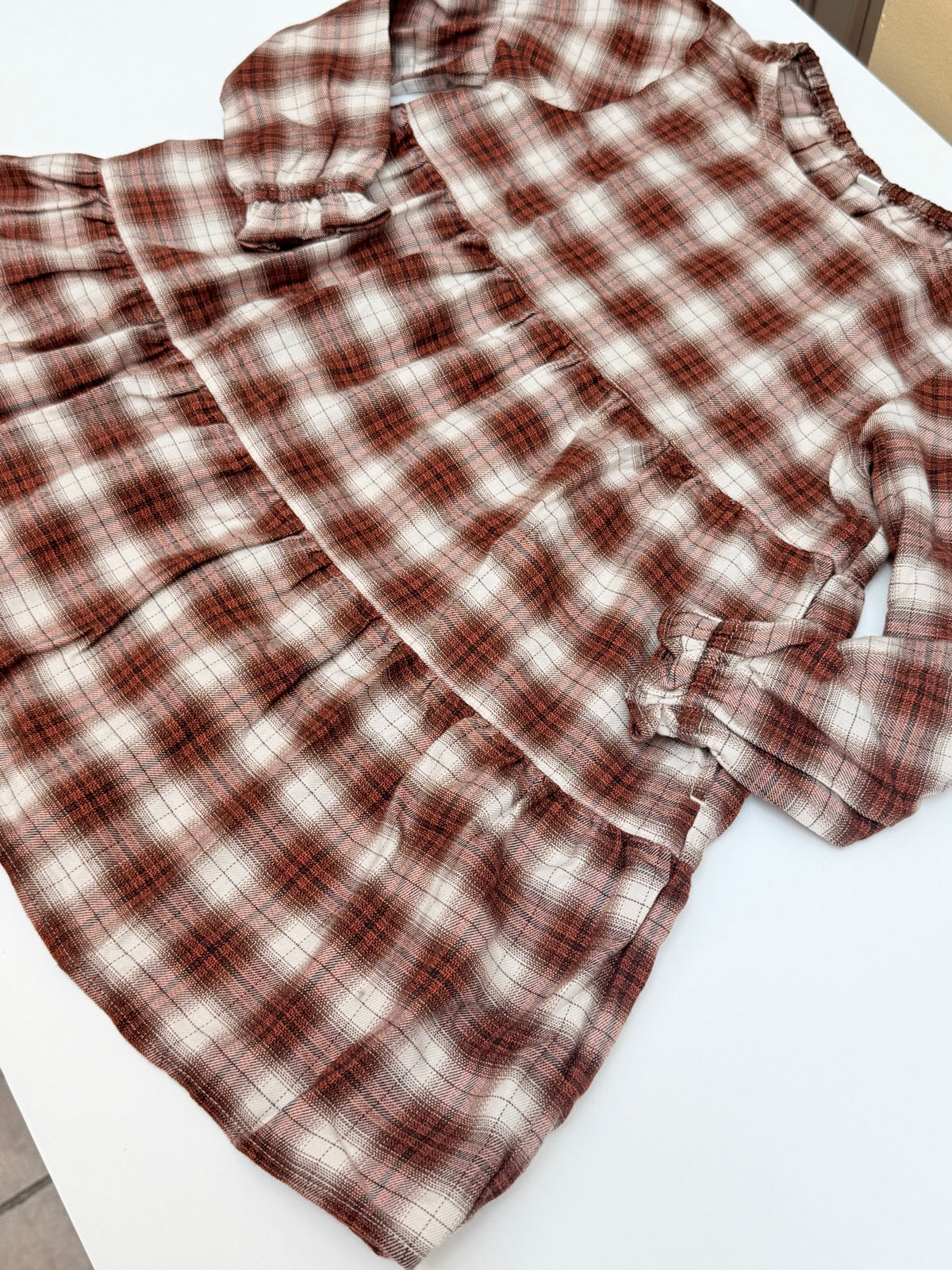 Uniqlo Kids Plaid Tiered Dress Size 4-5