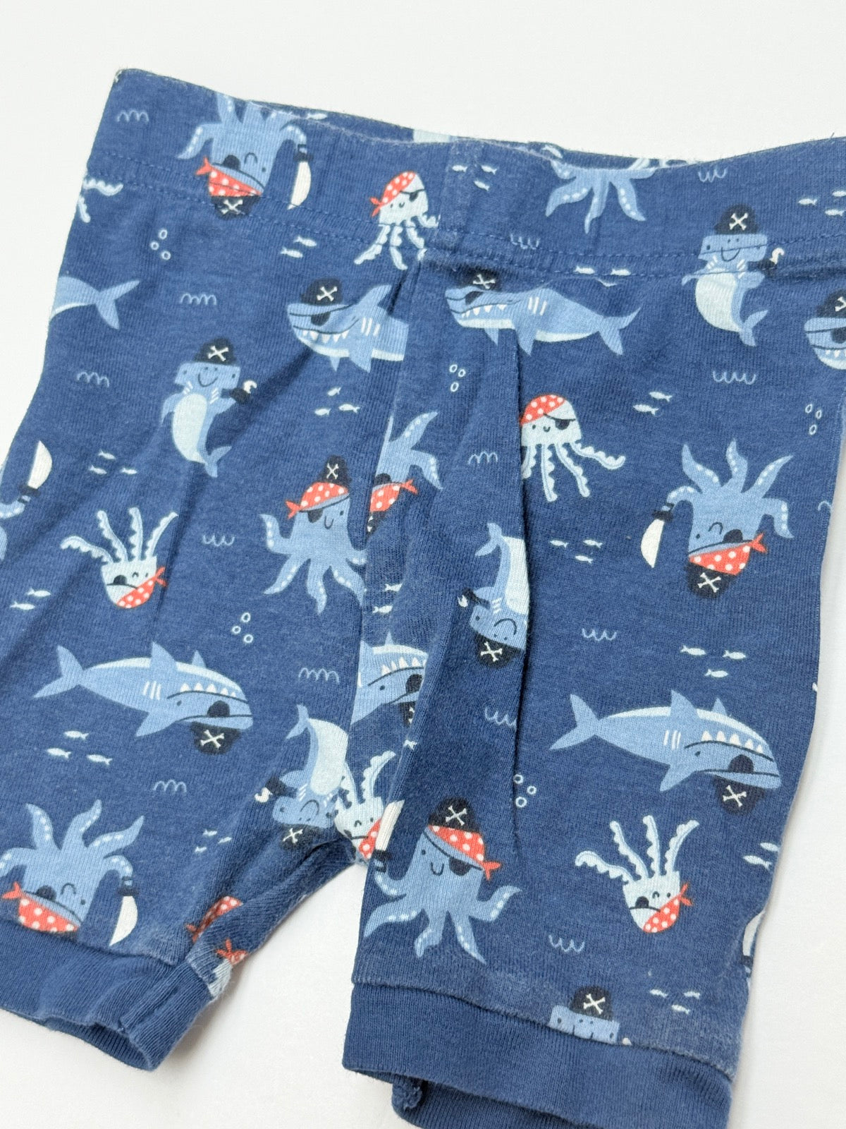 Old Navy Shark Pirate Print Shorts 18-24M