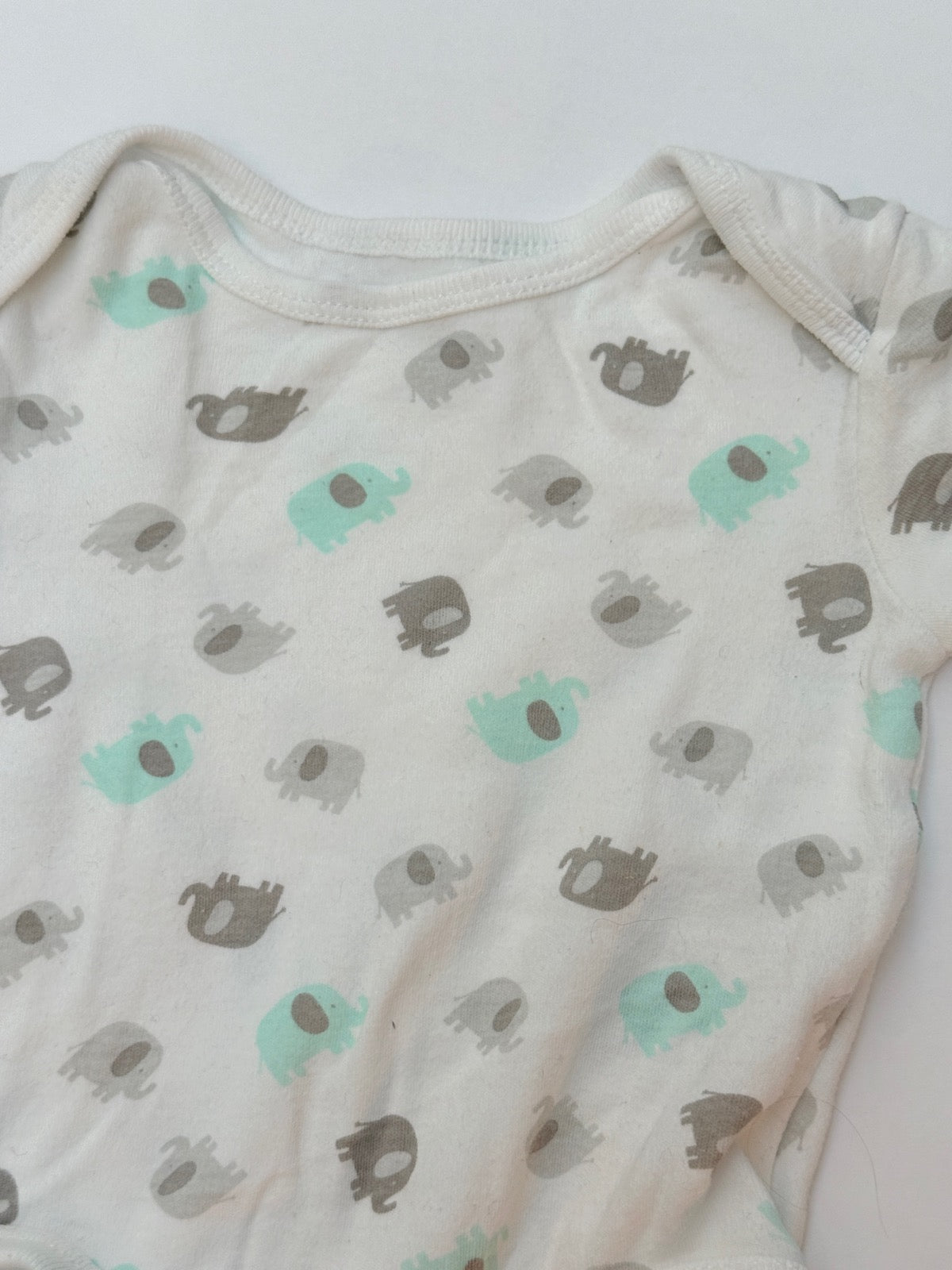 Rococo Elephant Print Bodysuit 3M
