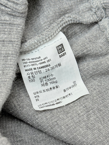 Uniqlo Baby Gray Ribbed Pants Size 100
