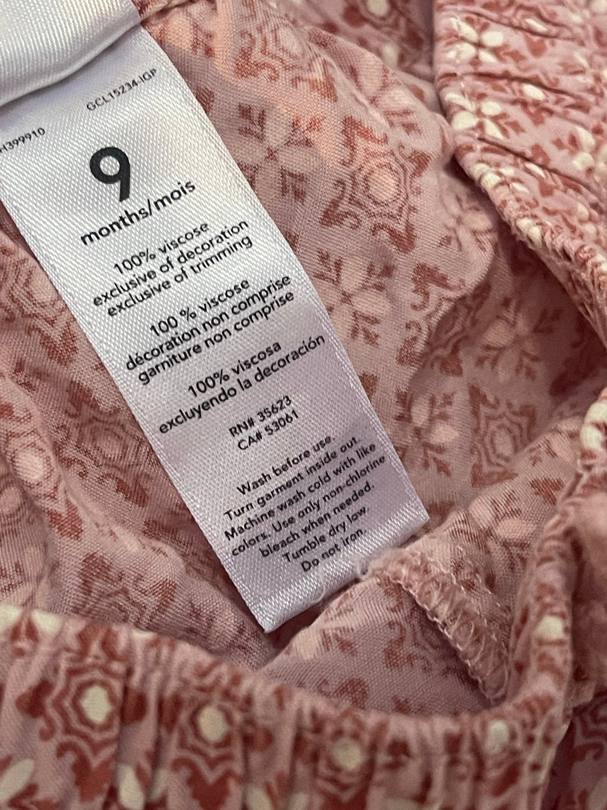 Carter's Pink Floral Bloomer Shorts 9M