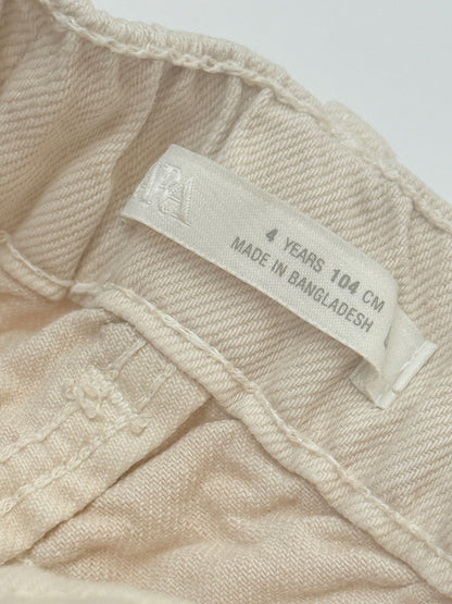Zara Beige Elastic Waist Pants 4T