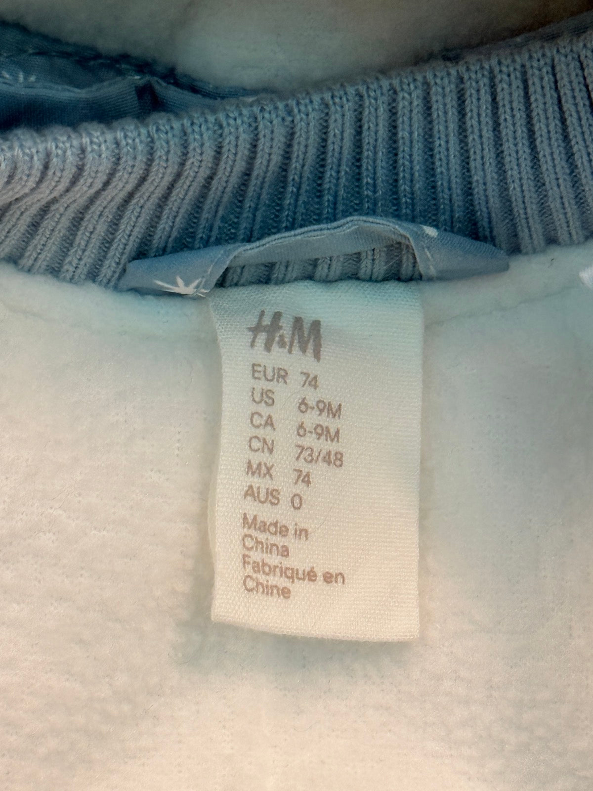 H&M Faux Fur Hood Winter Jacket 6-9M