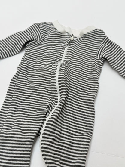 Striped Zip-Up Footed Sleeper