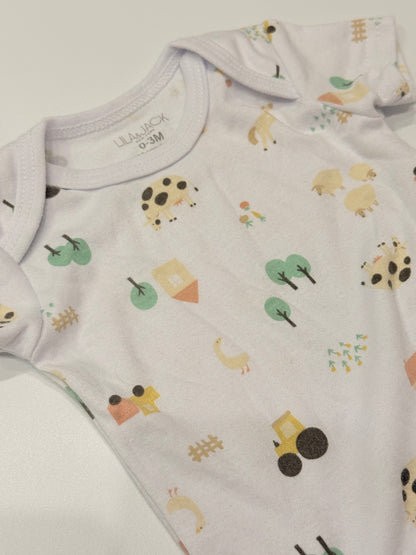 Lila & Jack Farm Print Bodysuit 0-3M
