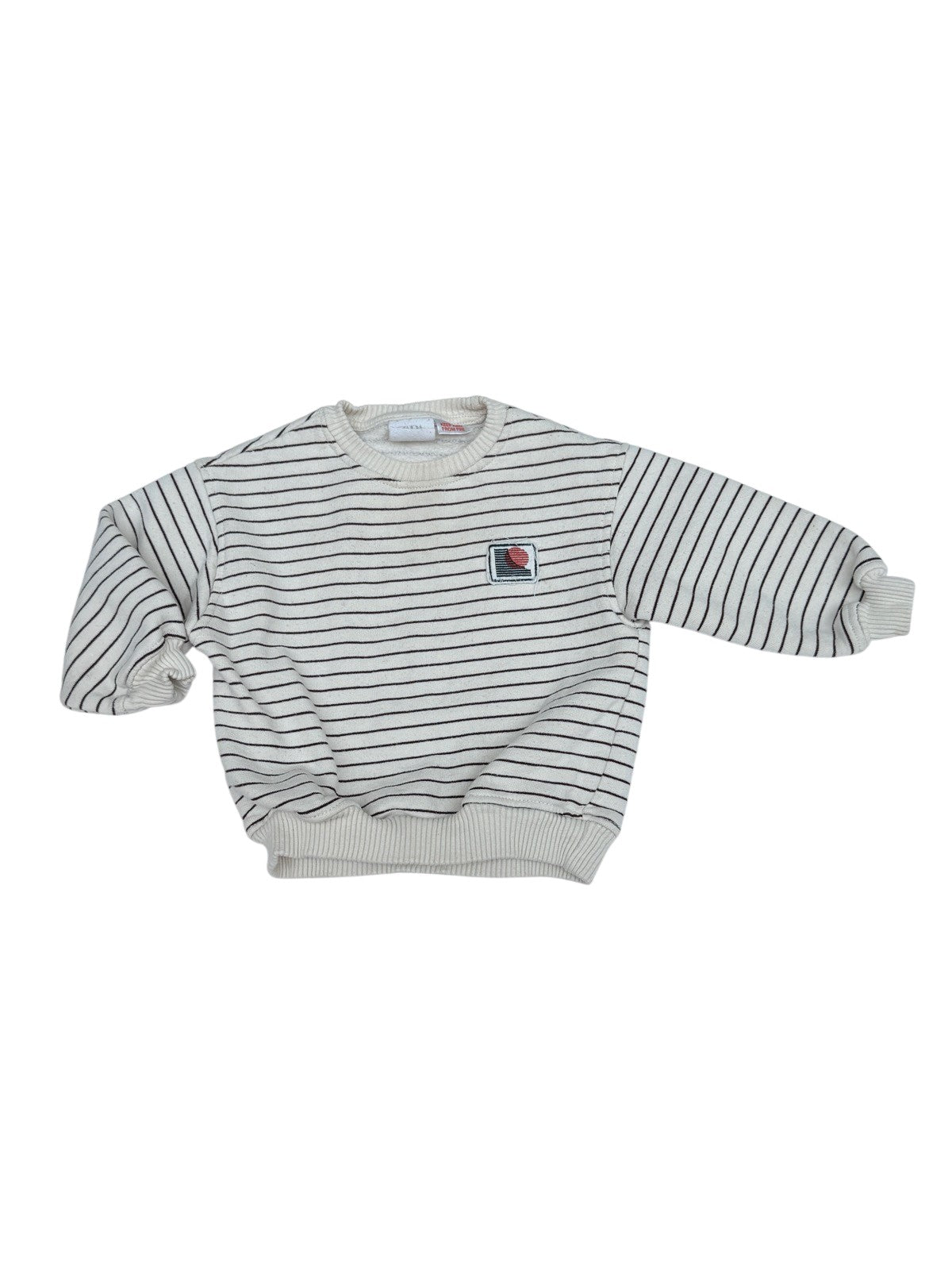 Zara Striped Crewneck Sweatshirt 12m