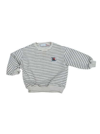 Zara Striped Crewneck Sweatshirt 12m