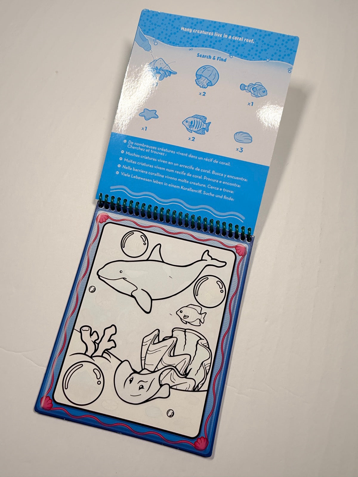 No Mess Water Reveal Animals Coloring Book