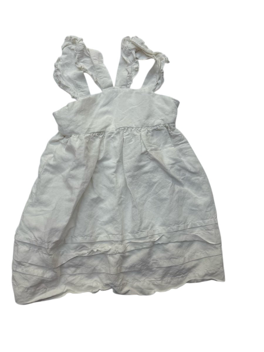 Zara Kids White Ruffle Dress Size 5