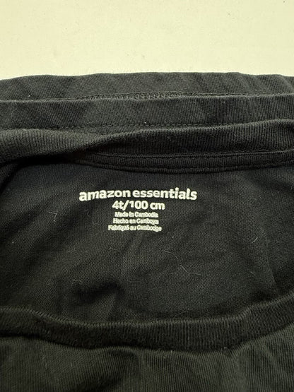 Amazon Essentials Black T-Shirt 4T
