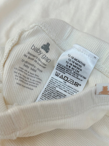 Cream Baby Gap Bodysuit Leggings Set 12-18m