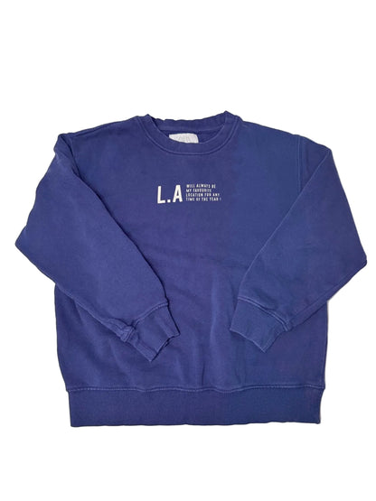 Sweat-shirt graphique Zara bleu Los Angeles taille 10