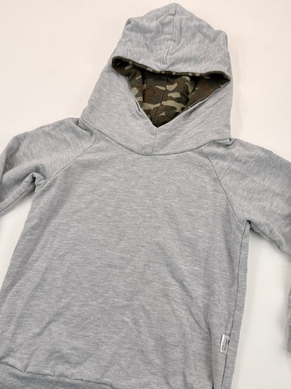 Portage and Main Gray Camo Hood Hoodie