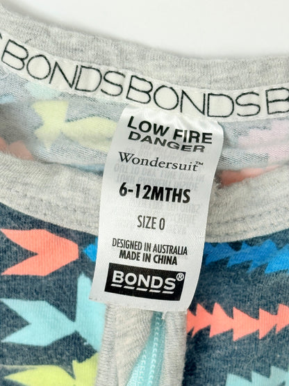 Bonds Wondersuit Aztec Print Sleeper 6-12M