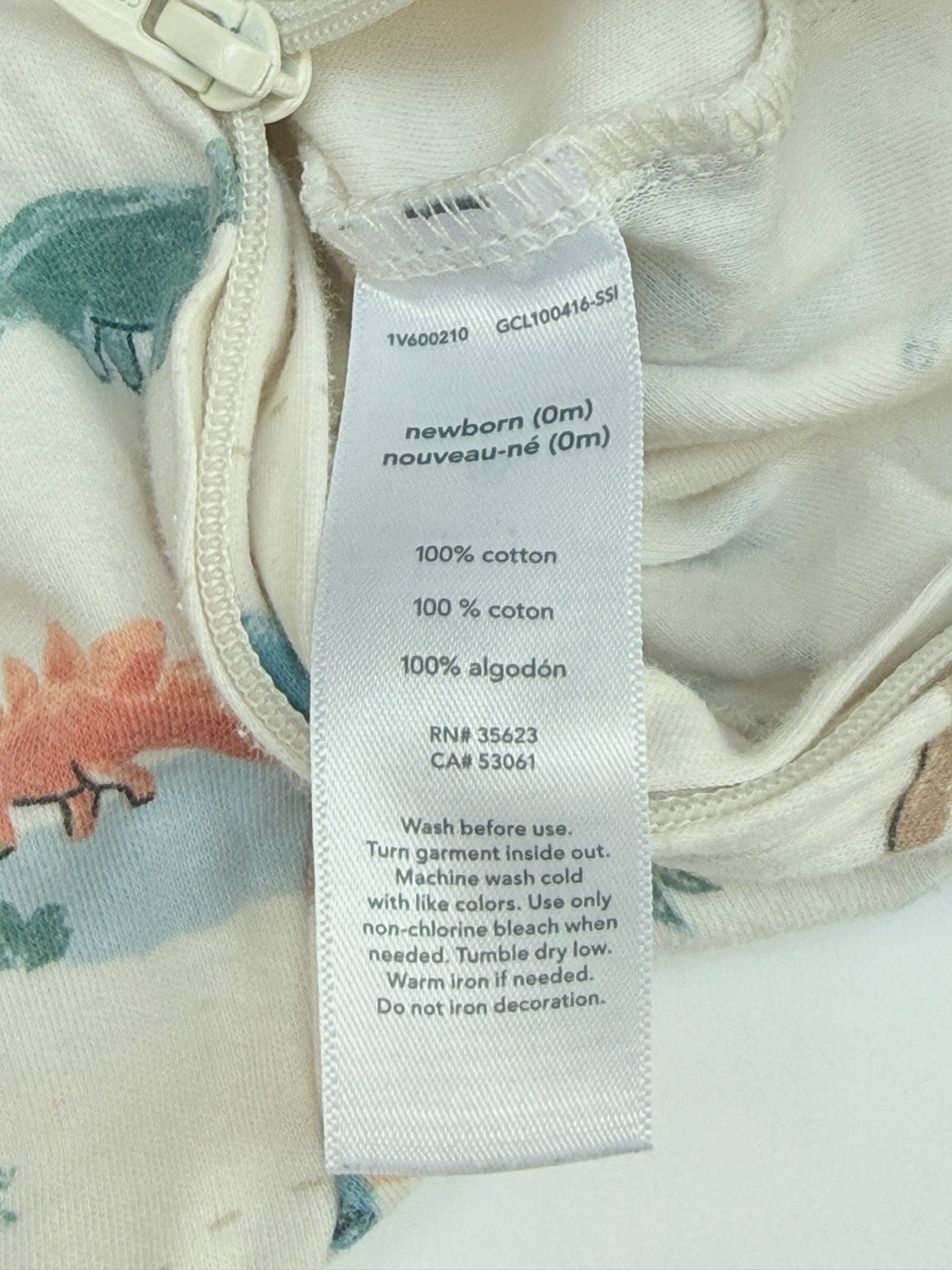 Carter's Child of Mine Dinosaur Sleeper Newborn