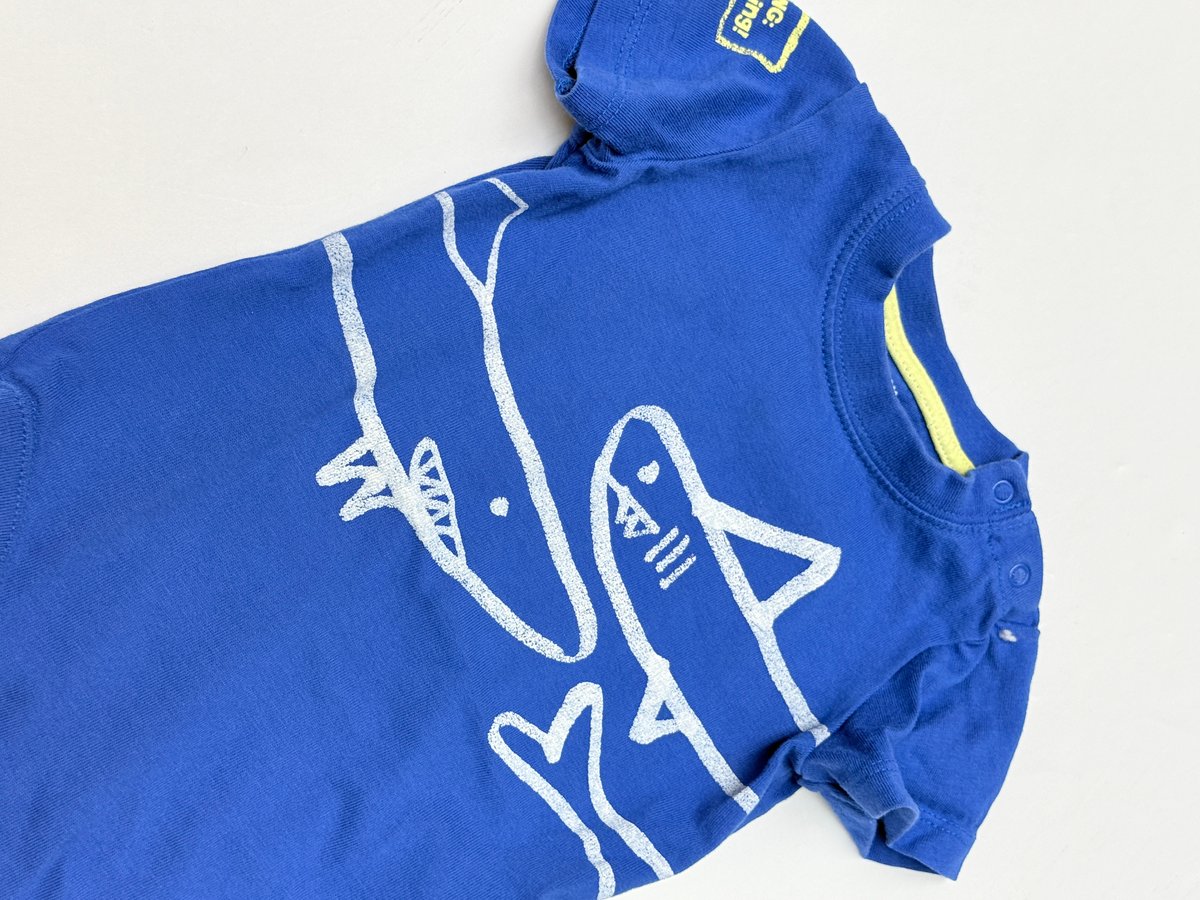 Gymboree Blue Shark Bodysuit 6-12M