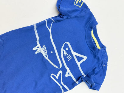 Gymboree Blue Shark Bodysuit 6-12M