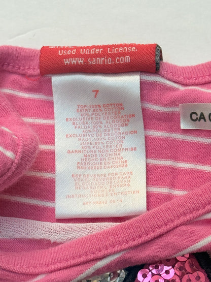 Hello Kitty Striped Sequin Dress Size 7