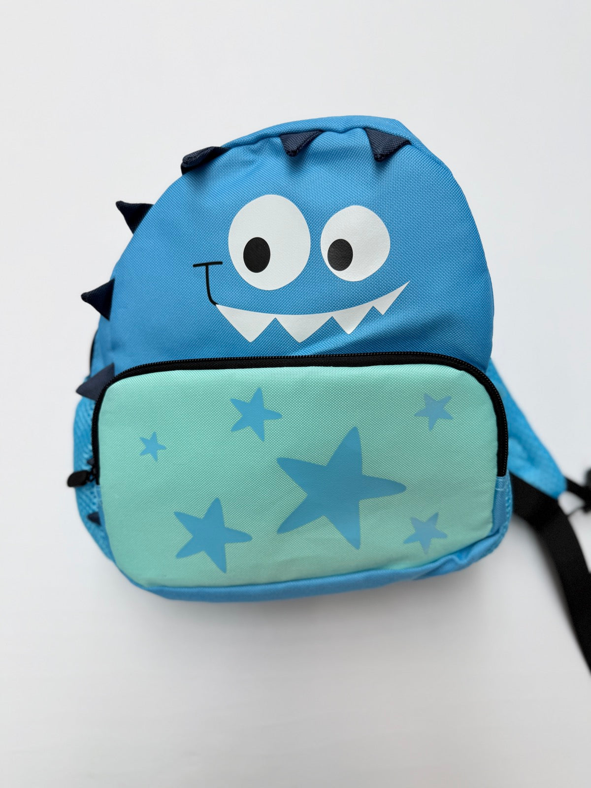 Kids Blue Monster Face Mini Backpack