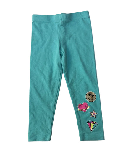 The Children's Place Teal Graphic Leggings 2T