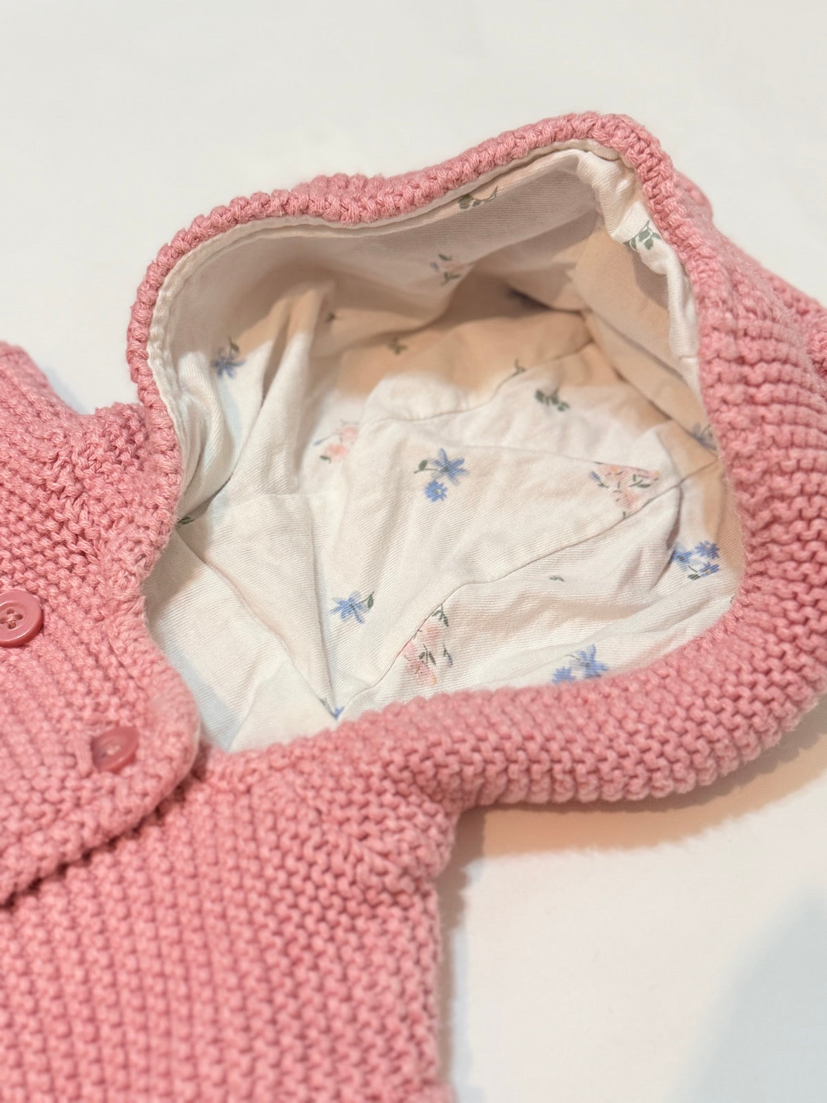 M&S Pink Knit Cardigan Set 6-9M