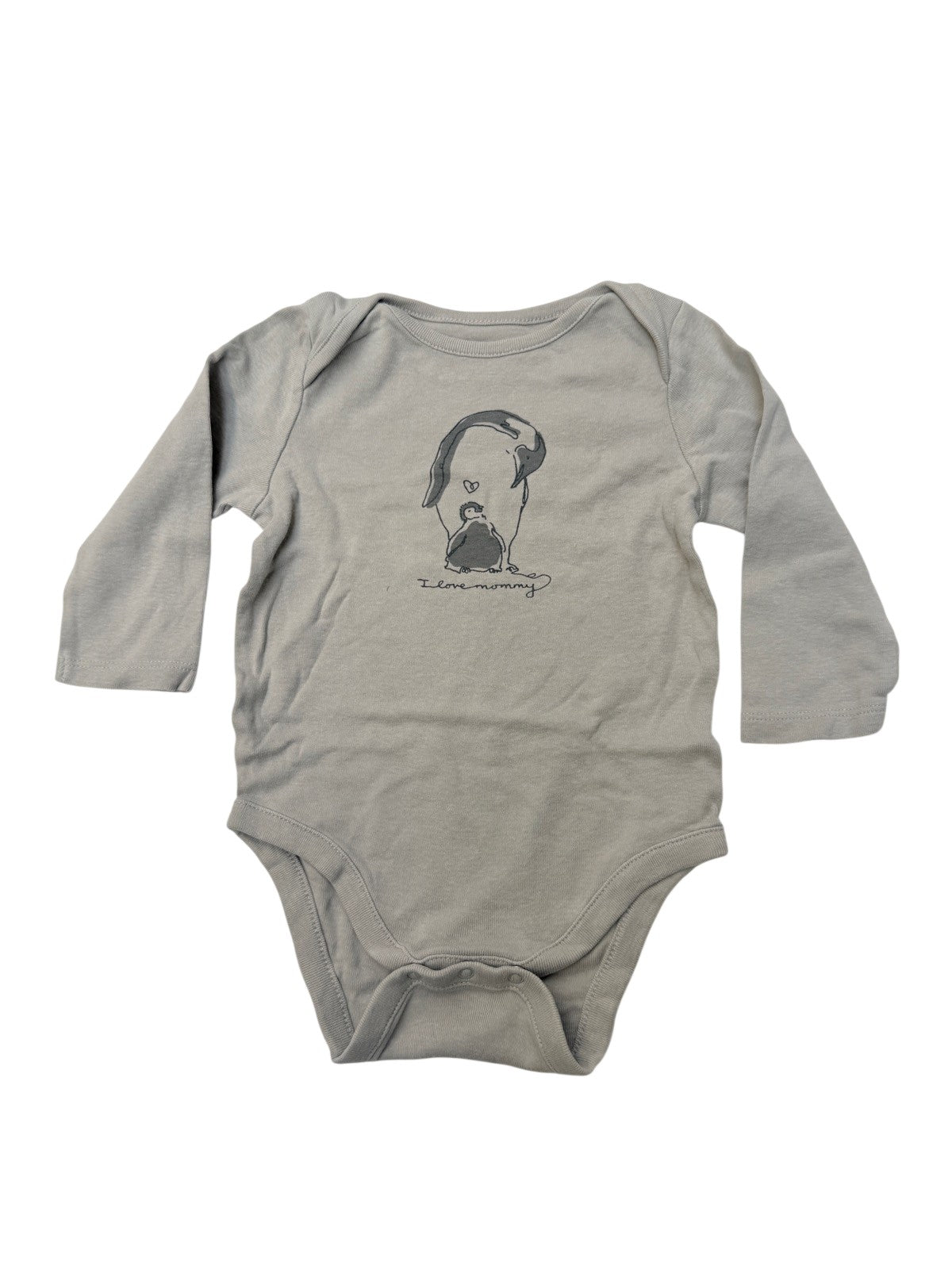 Baby Gap I Love Mommy Penguin Bodysuit 6-12M