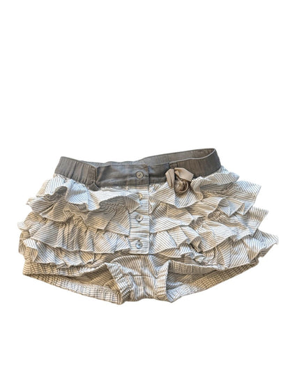 Monnalisa Bebè Ruffle Stripe Shorts 3T