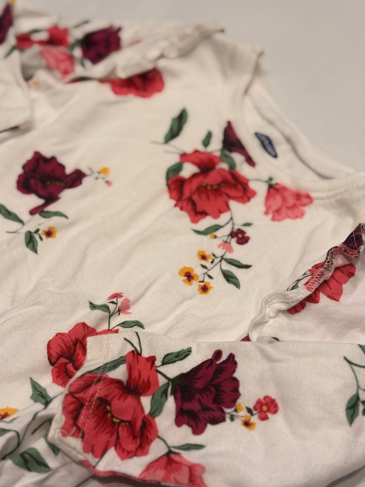 Old Navy Floral Ruffle Bodysuit 12-18M