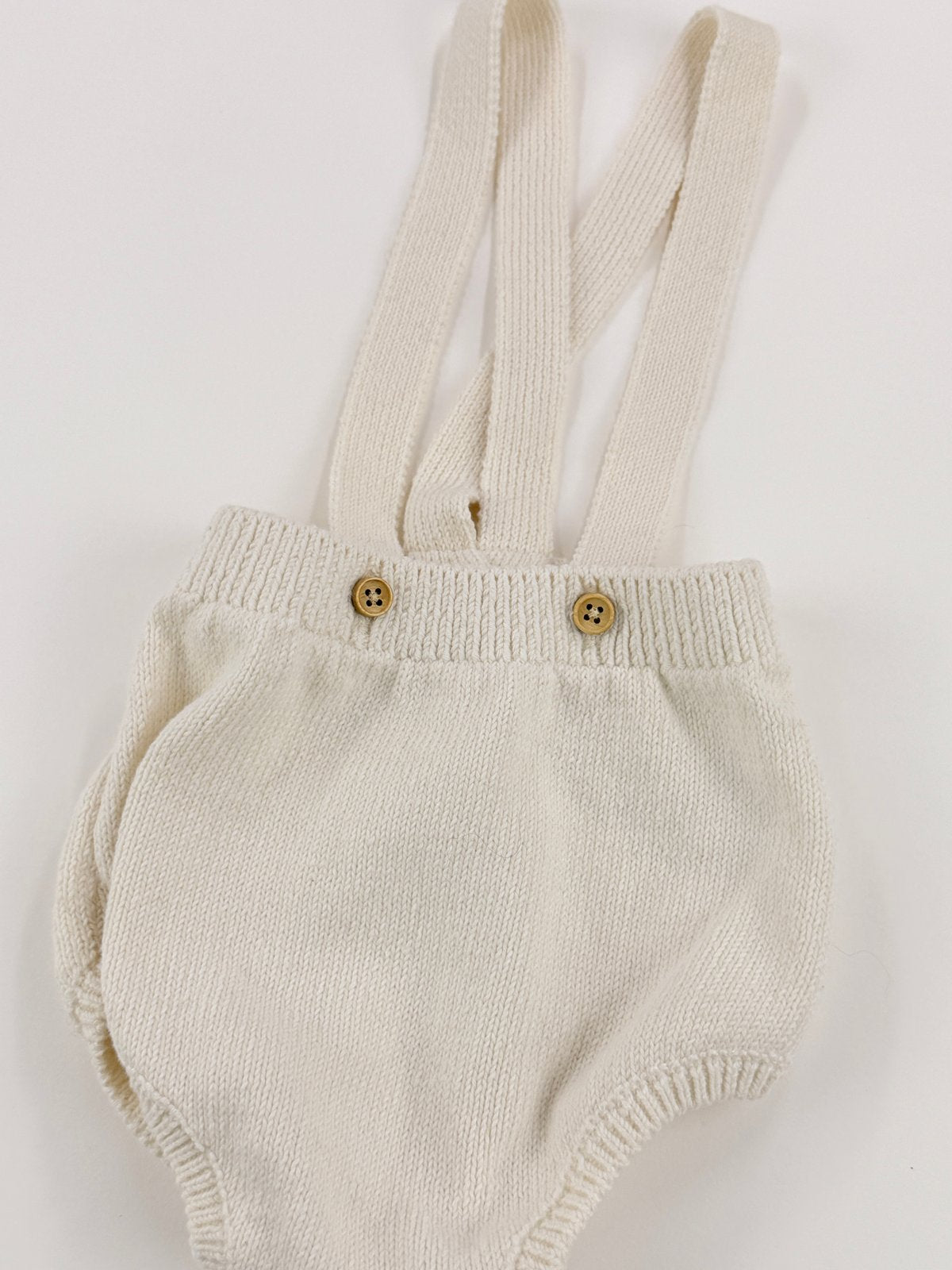 Zara Cream Knit Suspender Bloomers 6-9M