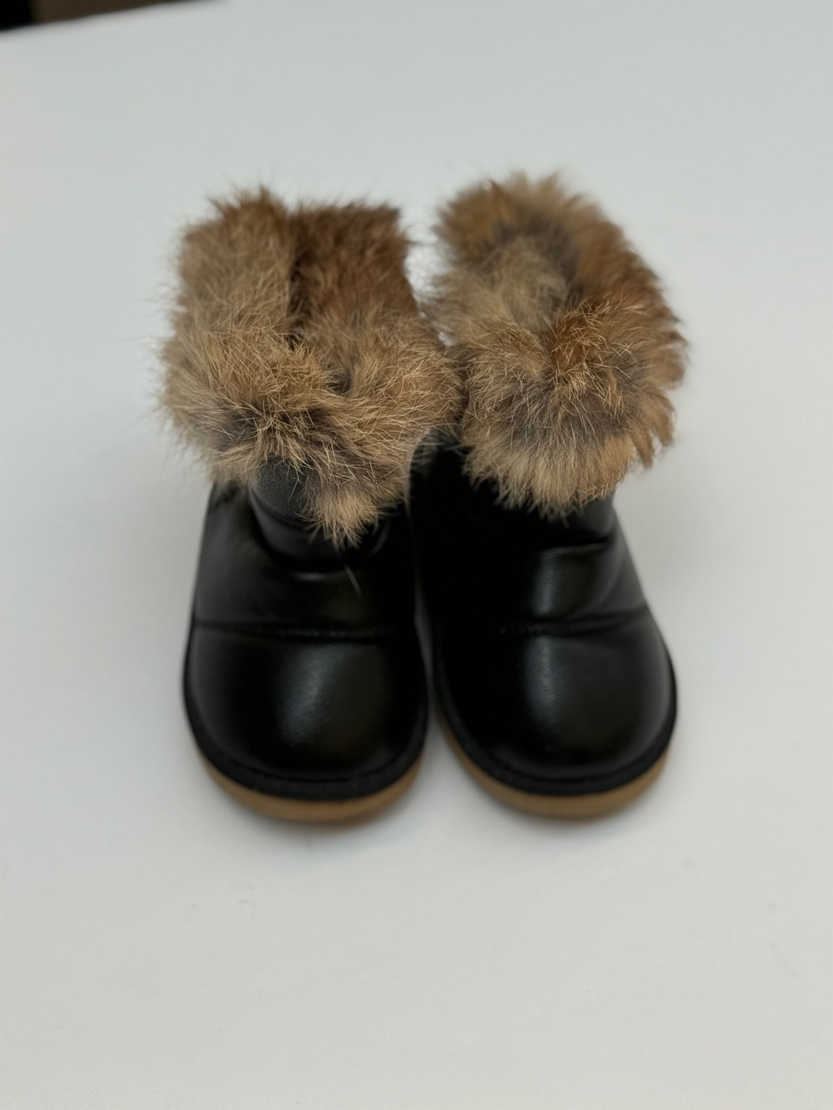 Comfy Kids Black Fur Trim Boot Size 29