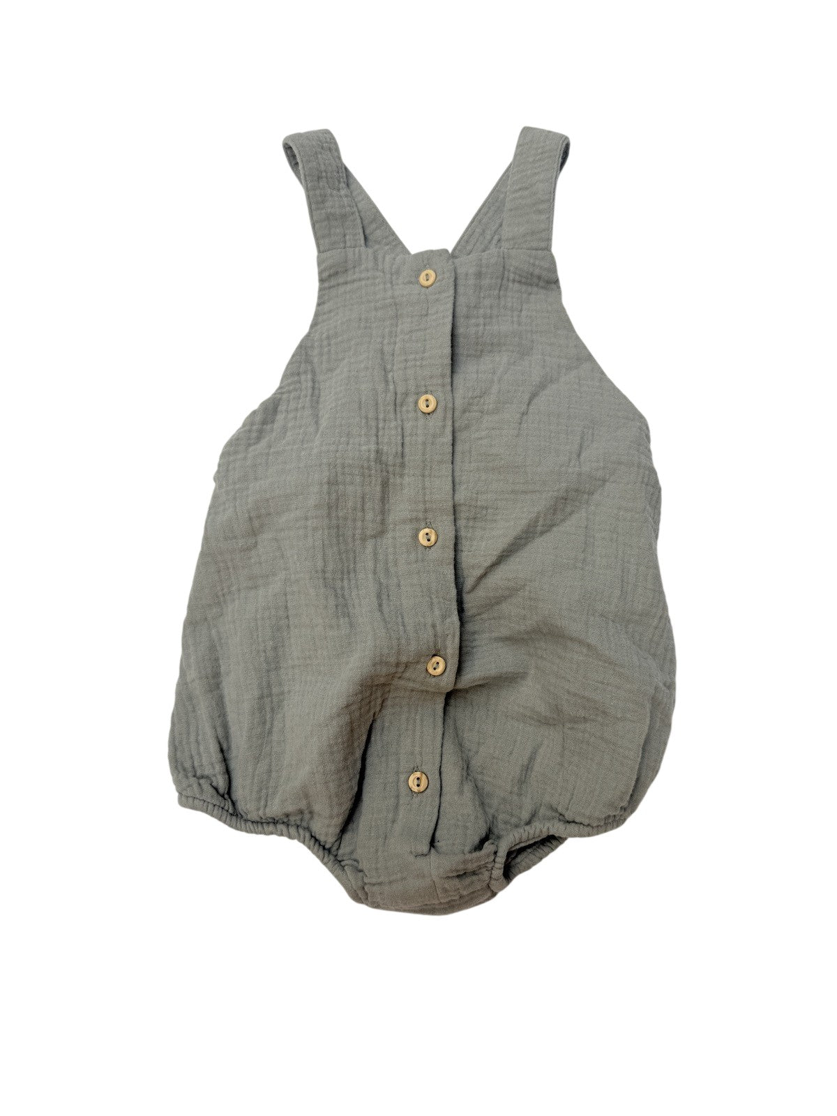H&M Sage Muslin Cotton Romper 18-24M