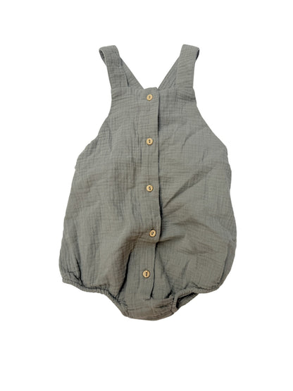 H&M Sage Muslin Cotton Romper 18-24M