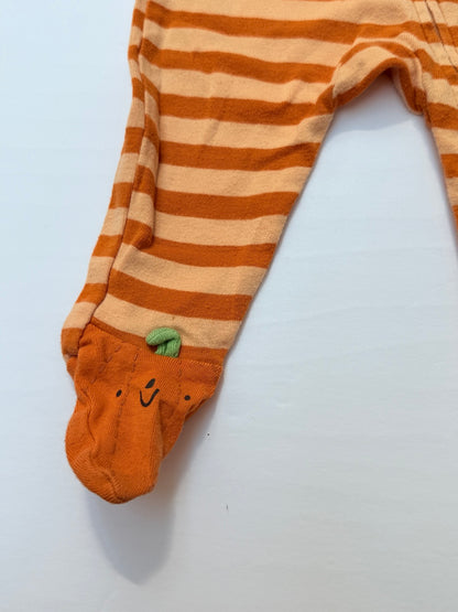 Old Navy Pumpkin Striped Footed Sleeper 6-9M