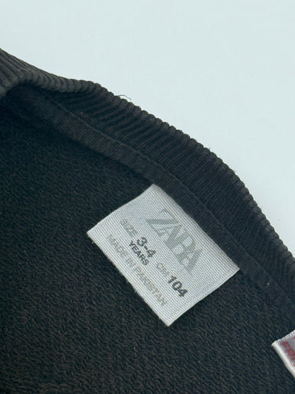 Zara Black Crewneck Sweatshirt 3-4Y