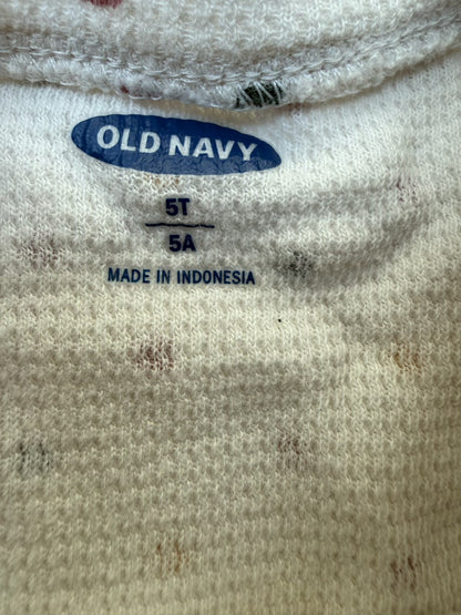 Old Navy Polka Dot Waffle Knit Top 5T