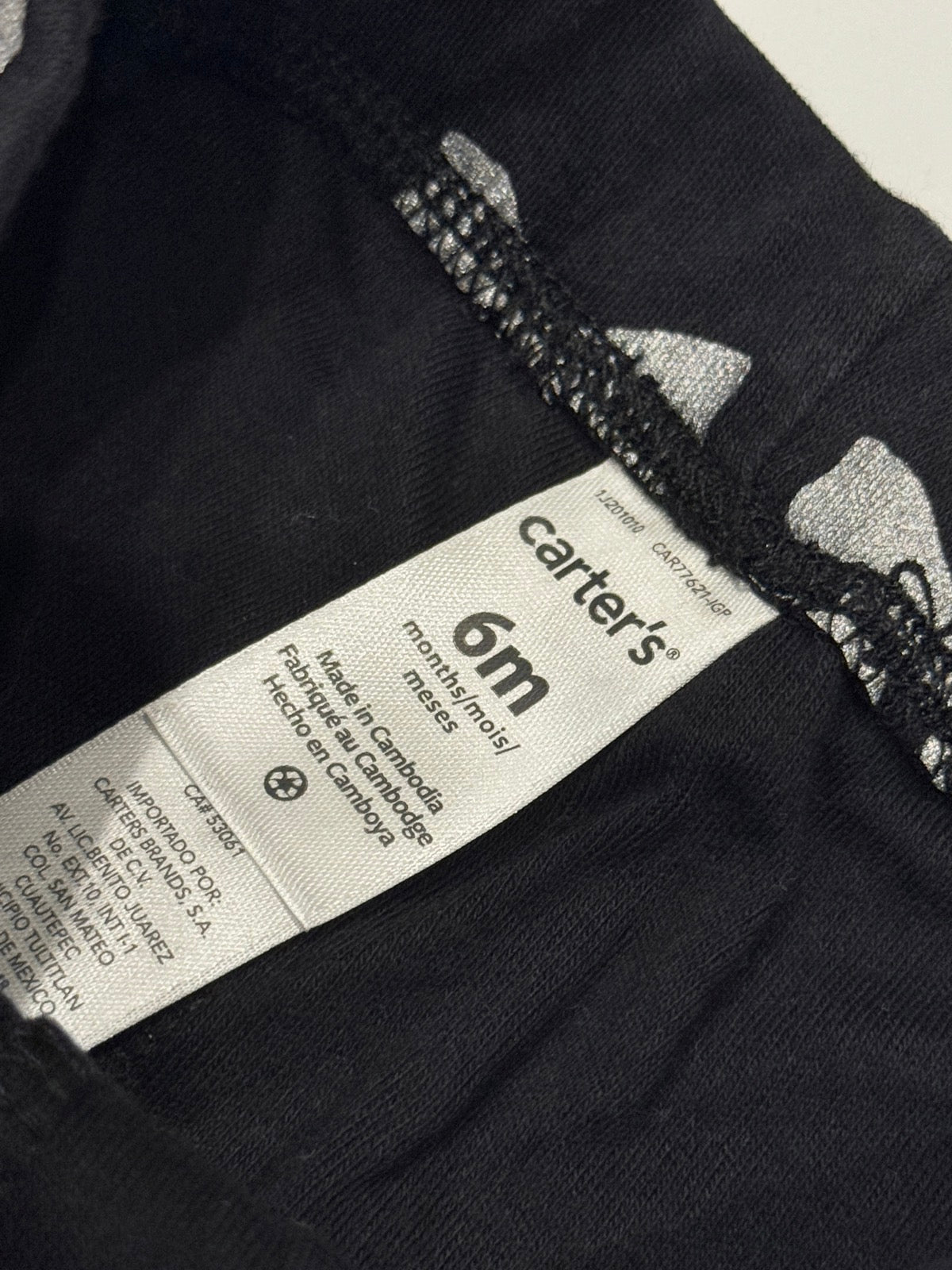 Carter's Black Bow Print Leggings 6m