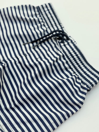 FatFace Navy Stripe Swim Shorts Size 4/5