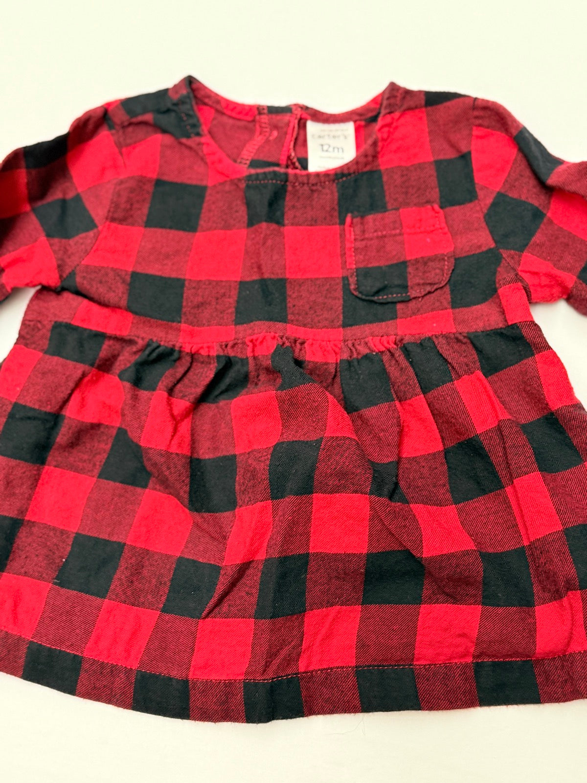 Carter's Buffalo Plaid Flannel Dress 12M