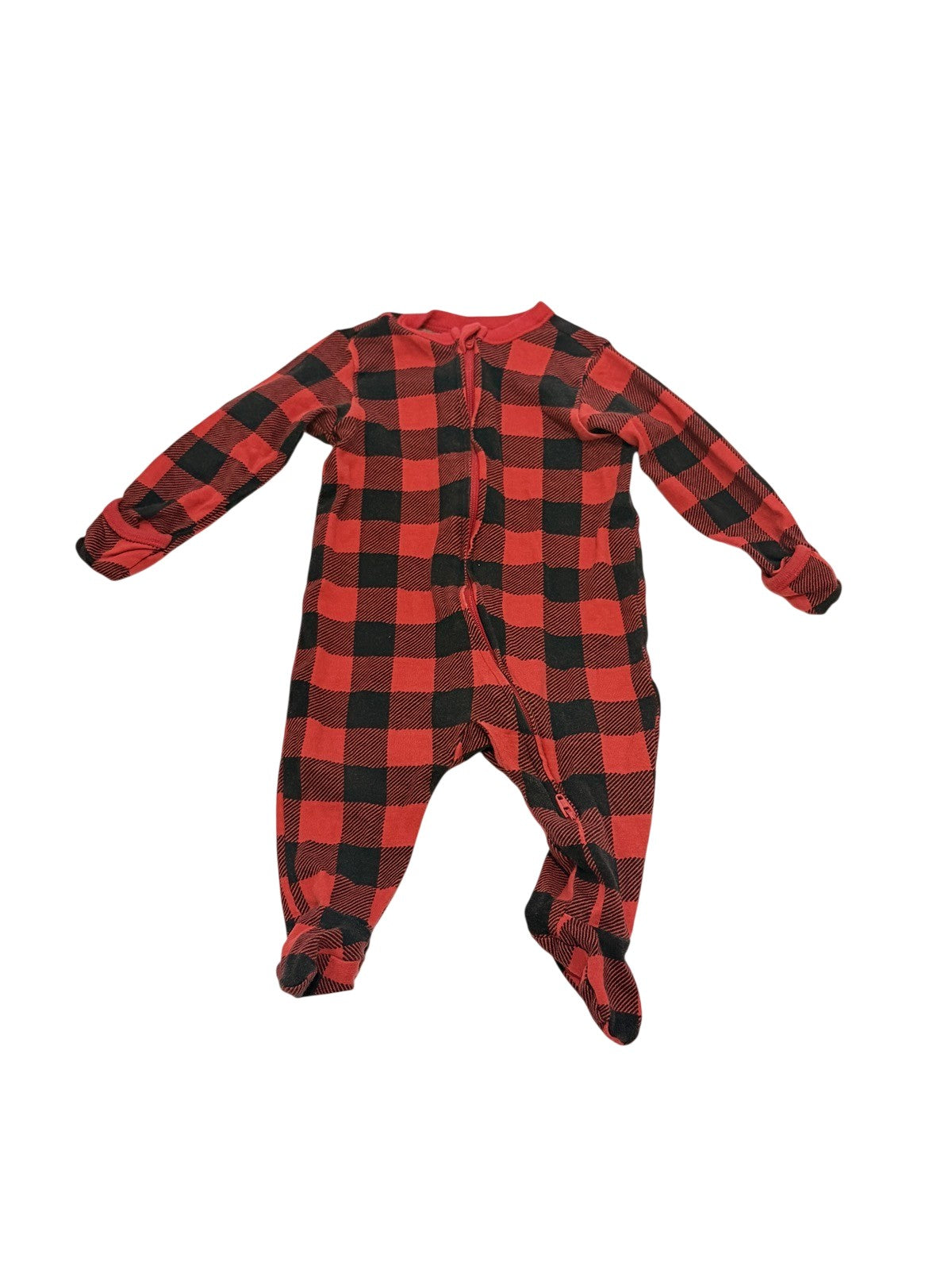 Old Navy Buffalo Plaid Footed Sleeper 3-6M