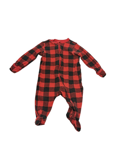 Old Navy Buffalo Plaid Footed Sleeper 3-6M