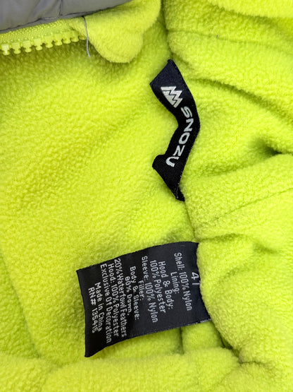 Snozu Gray Puffer Hooded Jacket Size 4
