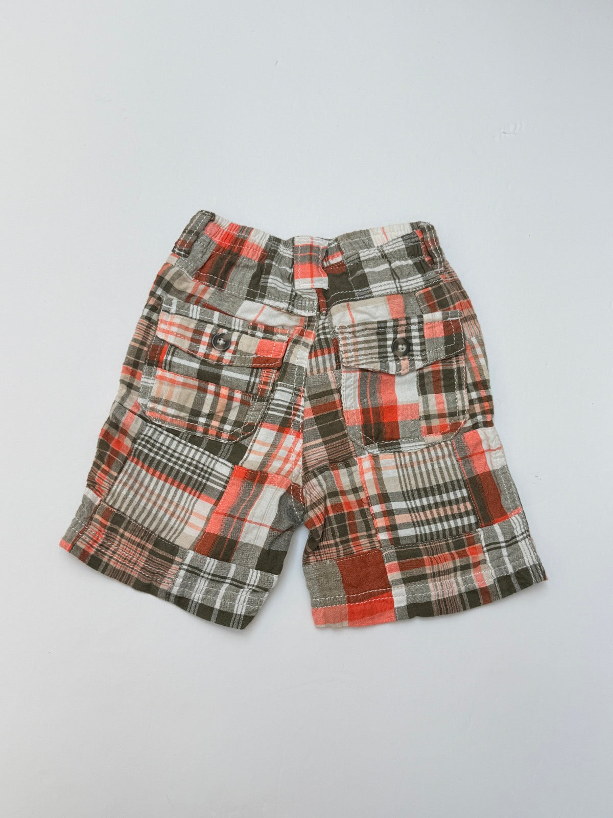 Old Navy Plaid Cargo Shorts 12-18m