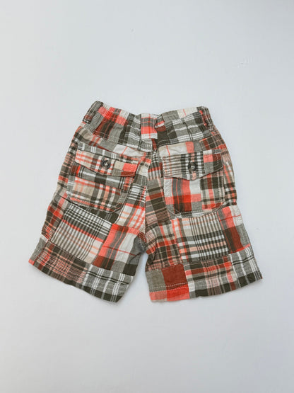 Old Navy Plaid Cargo Shorts 12-18m